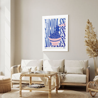 Wes Co Gallery Metal Poster Noodle Symphony 5" x 7" Home Goods - Coffee White border only Metal Art Print