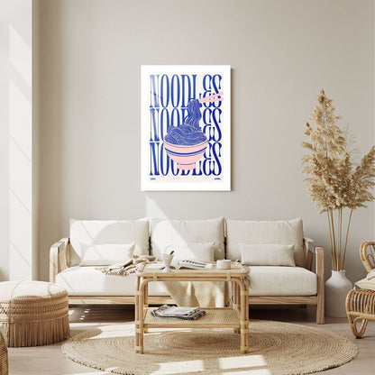 Wes Co Gallery Metal Poster Noodle Symphony 11" x 14" Home Goods - Coffee White border only Metal Art Print