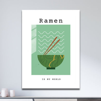 Wes Co Gallery Metal Poster Ramen Reverie 11" x 17" Home Goods - Coffee White border only Metal Art Print