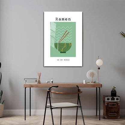 Wes Co Gallery Metal Poster Ramen Reverie 24" x 36" Home Goods - Coffee White border only Metal Art Print