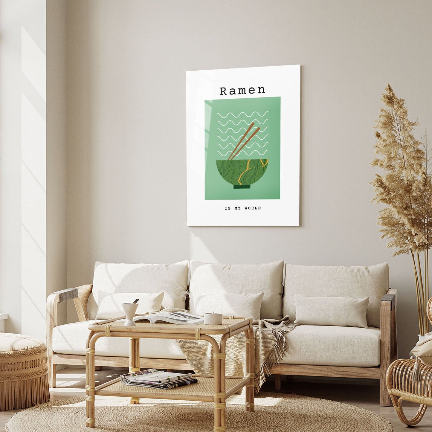 Wes Co Gallery Metal Poster Ramen Reverie 5" x 7" Home Goods - Coffee White border only Metal Art Print