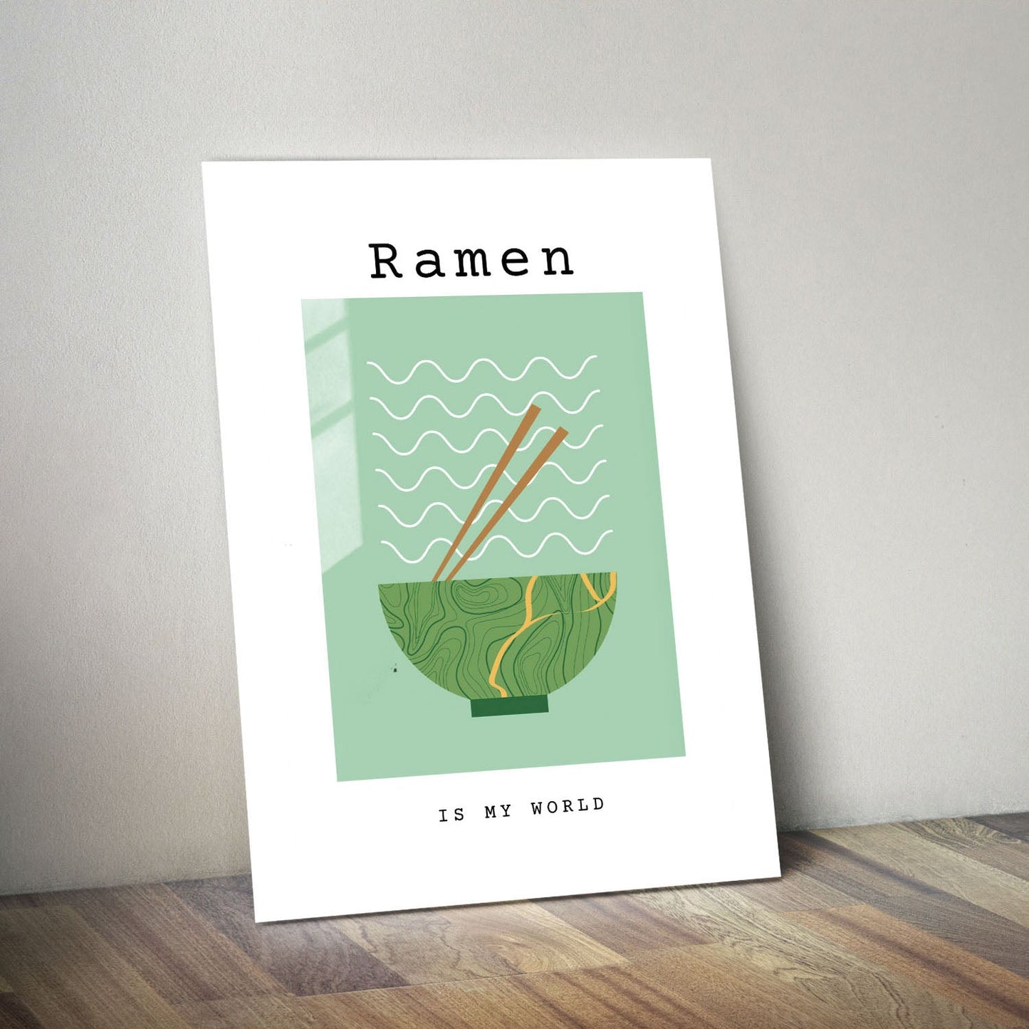 Wes Co Gallery Metal Poster Ramen Reverie 11" x 14" Home Goods - Coffee White border only Metal Art Print