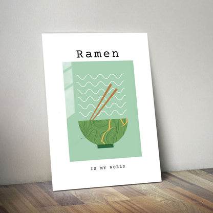 Wes Co Gallery Metal Poster Ramen Reverie 11" x 14" Home Goods - Coffee White border only Metal Art Print