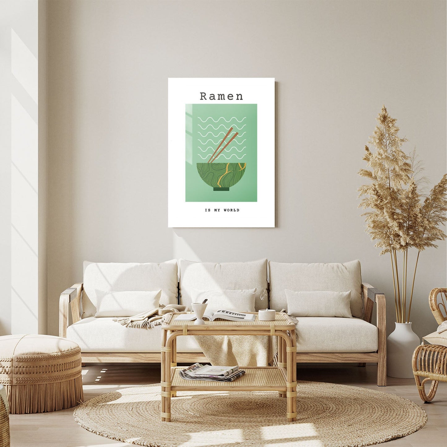 Wes Co Gallery Metal Poster Ramen Reverie 11" x 14" Home Goods - Coffee White border only Metal Art Print