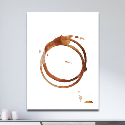 Wes Co Gallery Metal Poster Coffee Stain Poster 11" x 17" Home Goods - Coffee White border only Metal Art Print