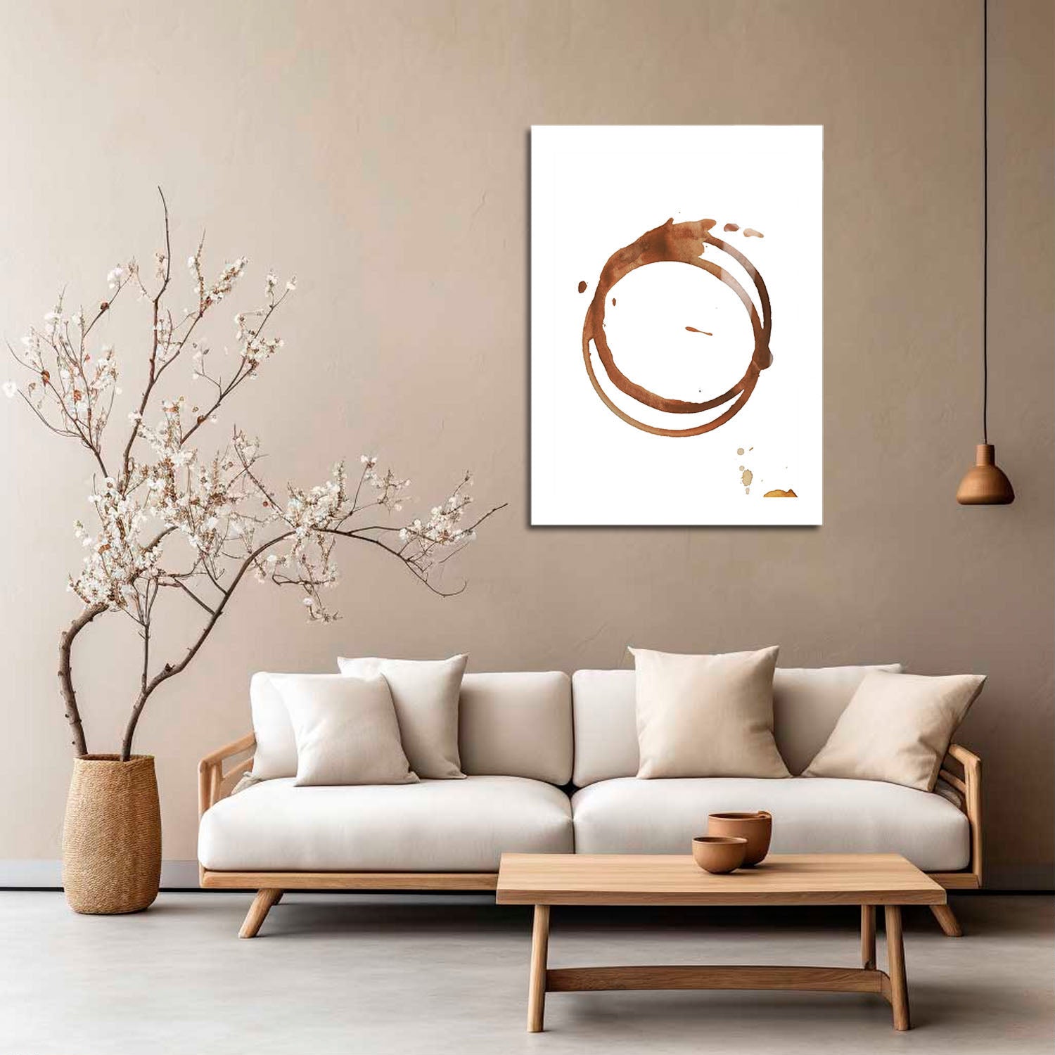 Wes Co Gallery Metal Poster Coffee Stain Poster 5" x 7" Home Goods - Coffee White border only Metal Art Print