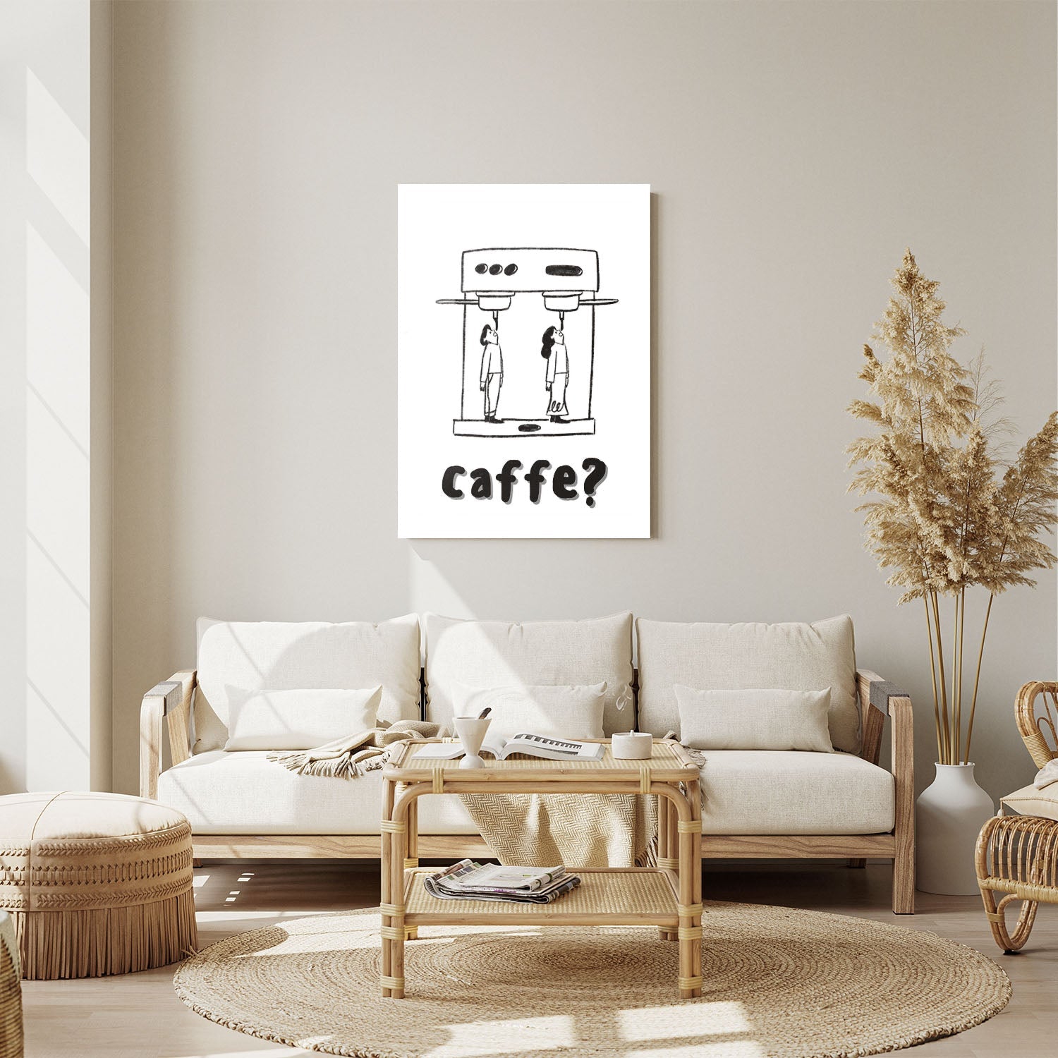 Wes Co Gallery Metal Poster Caffe Curious 11" x 14" Home Goods - Coffee White border only Metal Art Print