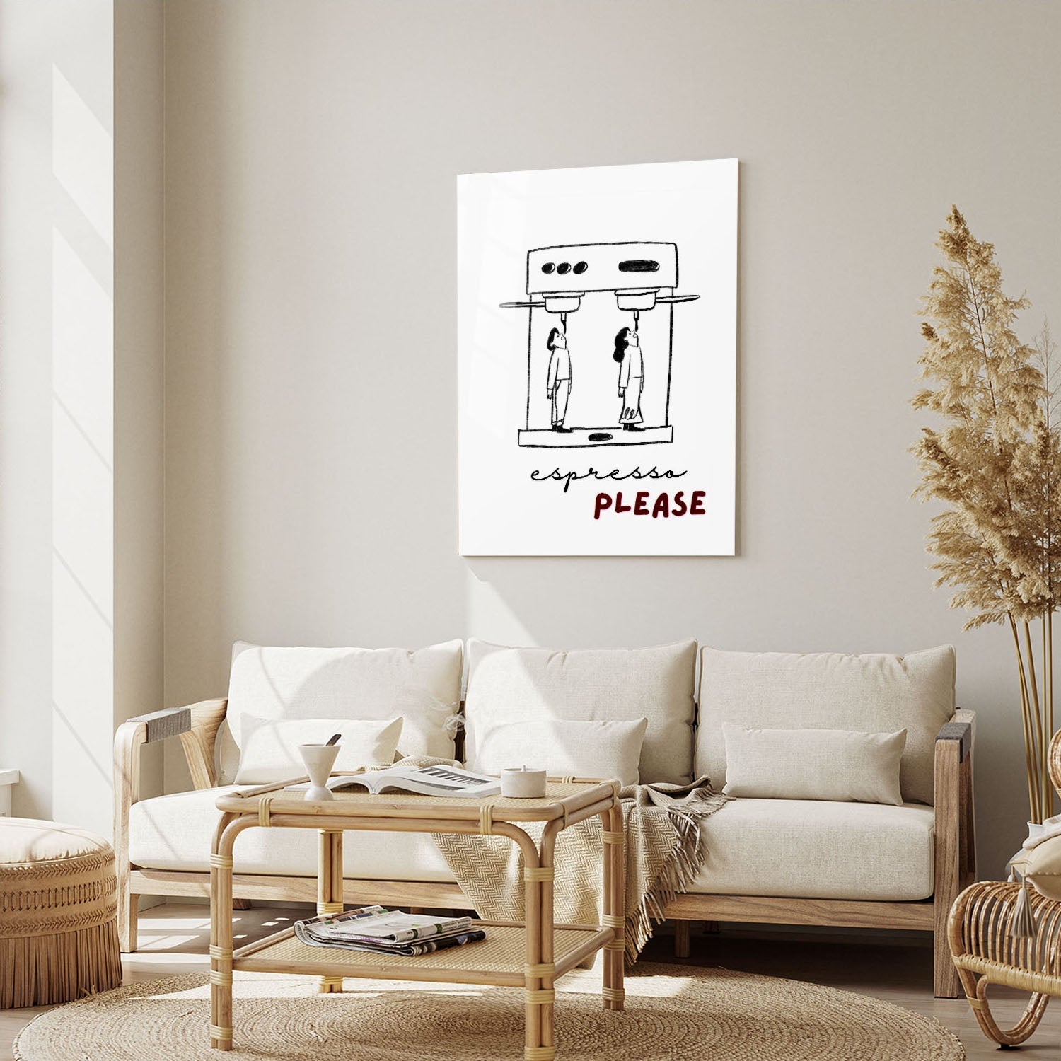 Wes Co Gallery Metal Poster Espresso Delight 5" x 7" Home Goods - Coffee White border only Metal Art Print