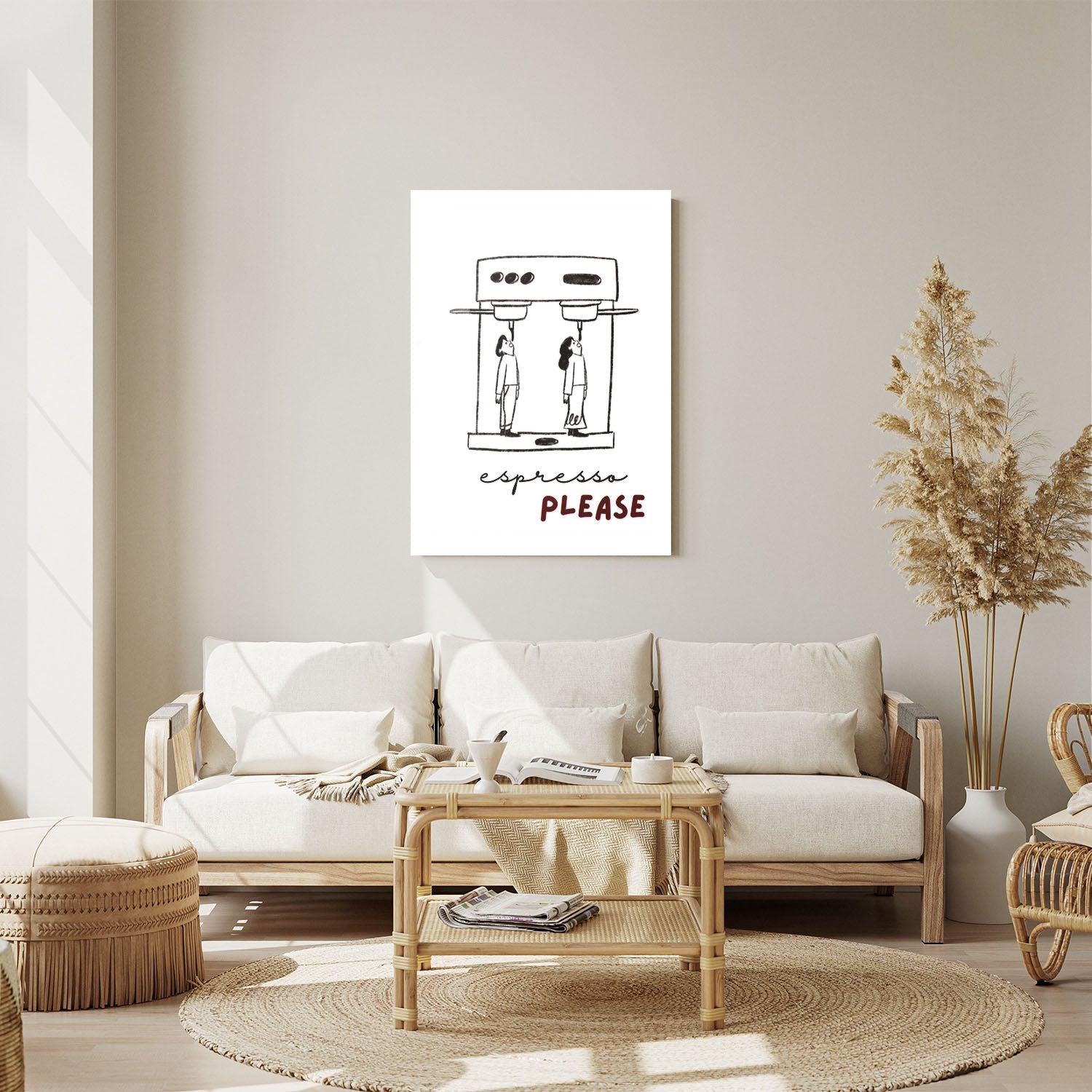 Wes Co Gallery Metal Poster Espresso Delight 11" x 14" Home Goods - Coffee White border only Metal Art Print