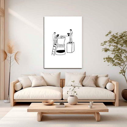 Wes Co Gallery Metal Poster The Grind 16" x 24" Home Goods - Coffee White border only Metal Art Print