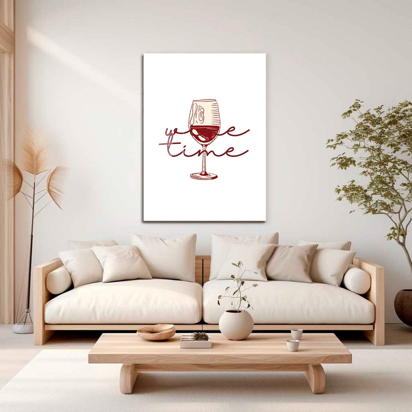 Wes Co Gallery Metal Poster Wine Glass Time 16" x 24" Home Goods - Coffee White border only Metal Art Print