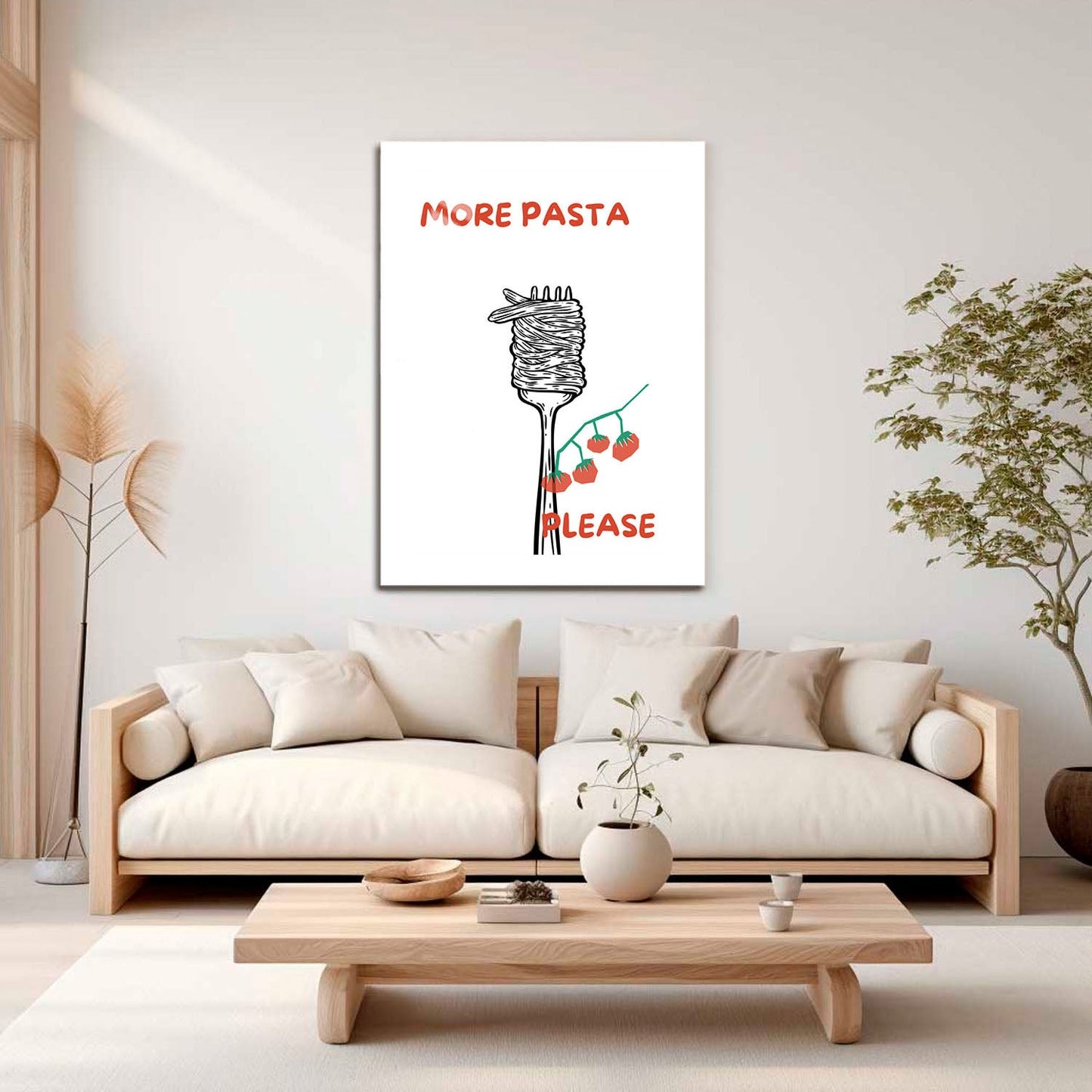 Wes Co Gallery Metal Poster Pasta Enthusiasm 16" x 24" Home Goods - Coffee White border only Metal Art Print