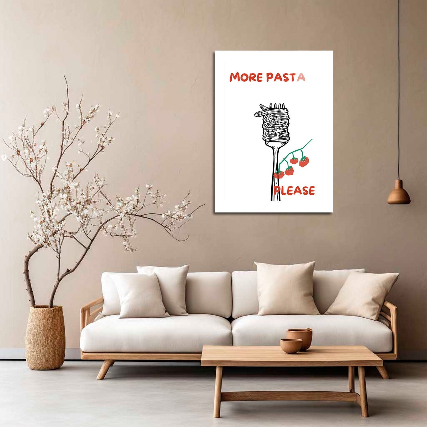 Wes Co Gallery Metal Poster Pasta Enthusiasm 5" x 7" Home Goods - Coffee White border only Metal Art Print