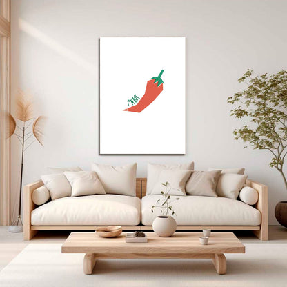 Wes Co Gallery Metal Poster Spicy Vibes I'm Hot 16" x 24" Home Goods - Coffee White border only Metal Art Print