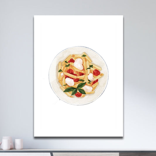 Wes Co Gallery Metal Poster Classic Italian Penne Perfection 11" x 17" Home Goods - Coffee White border only Metal Art Print