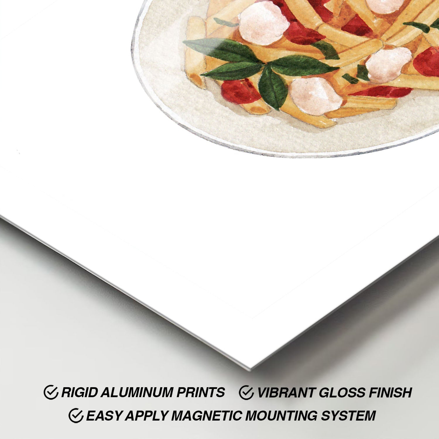 Wes Co Gallery Metal Poster Classic Italian Penne Perfection 11" x 17" Home Goods - Coffee White border only Metal Art Print