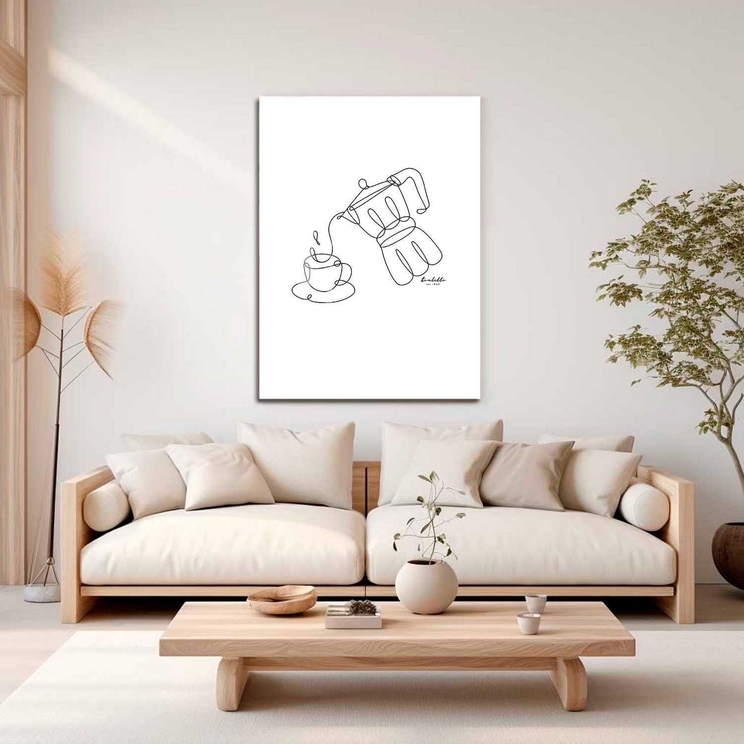 Wes Co Gallery Metal Poster Artful Brew Minimalist Coffee 16" x 24" Home Goods - Coffee White border only Metal Art Print