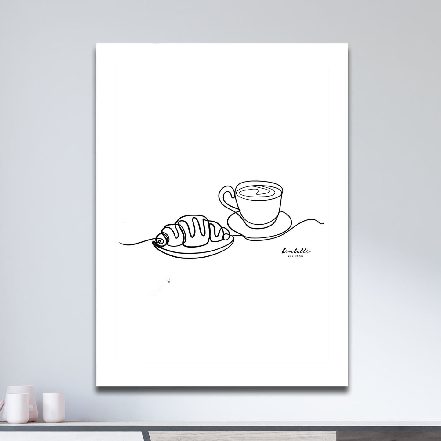 Wes Co Gallery Metal Poster Elegant Espresso A Morning Ritual 11" x 17" Home Goods - Coffee White border only Metal Art Print