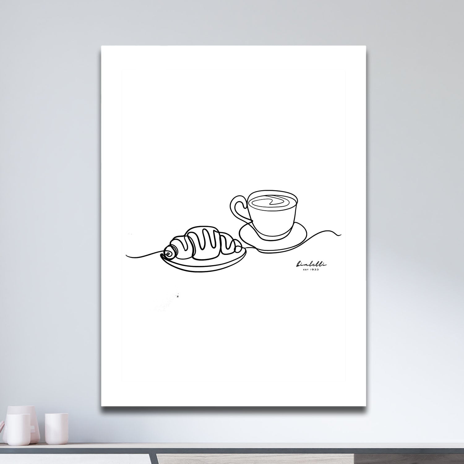 Wes Co Gallery Metal Poster Elegant Espresso A Morning Ritual 11" x 17" Home Goods - Coffee White border only Metal Art Print