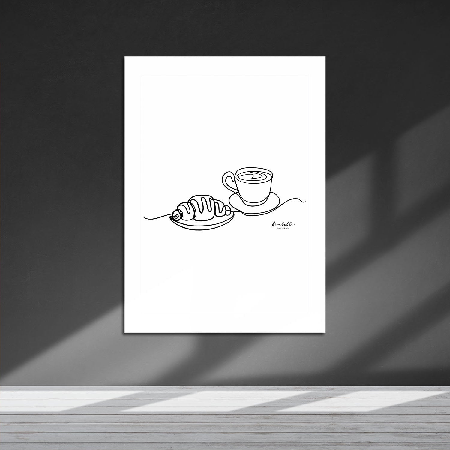 Wes Co Gallery Metal Poster Elegant Espresso A Morning Ritual 16" x 24" Home Goods - Coffee White border only Metal Art Print