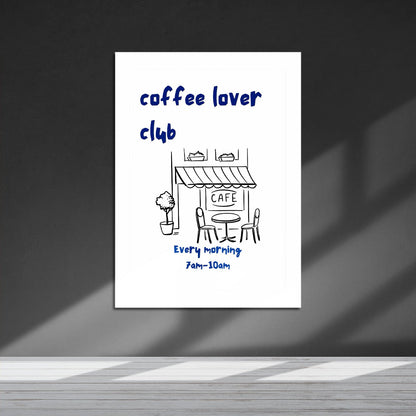 Wes Co Gallery Metal Poster Cozy Cafe Corner 16" x 24" Home Goods - Coffee White border only Metal Art Print