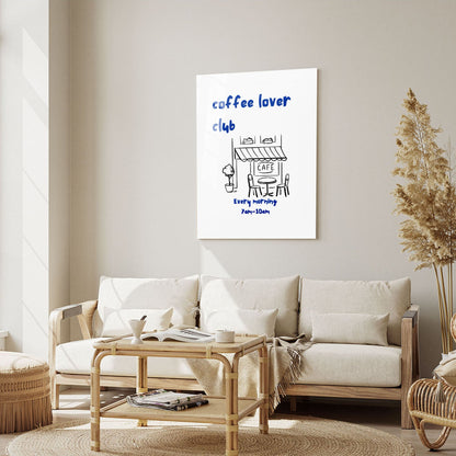 Wes Co Gallery Metal Poster Cozy Cafe Corner 5" x 7" Home Goods - Coffee White border only Metal Art Print