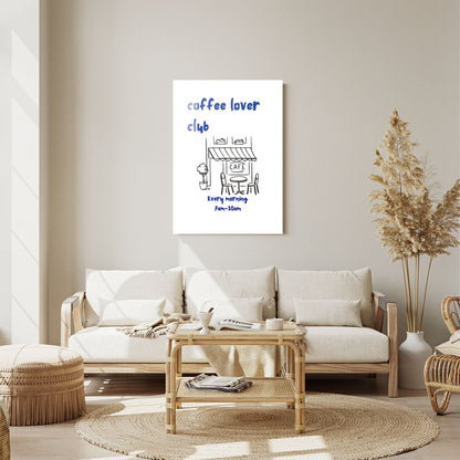 Wes Co Gallery Metal Poster Cozy Cafe Corner 11" x 14" Home Goods - Coffee White border only Metal Art Print