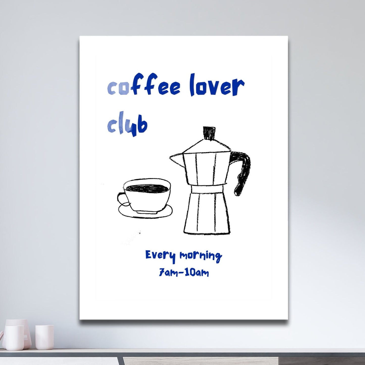 Wes Co Gallery Metal Poster Buongiorno Coffee 11" x 17" Home Goods - Coffee White border only Metal Art Print