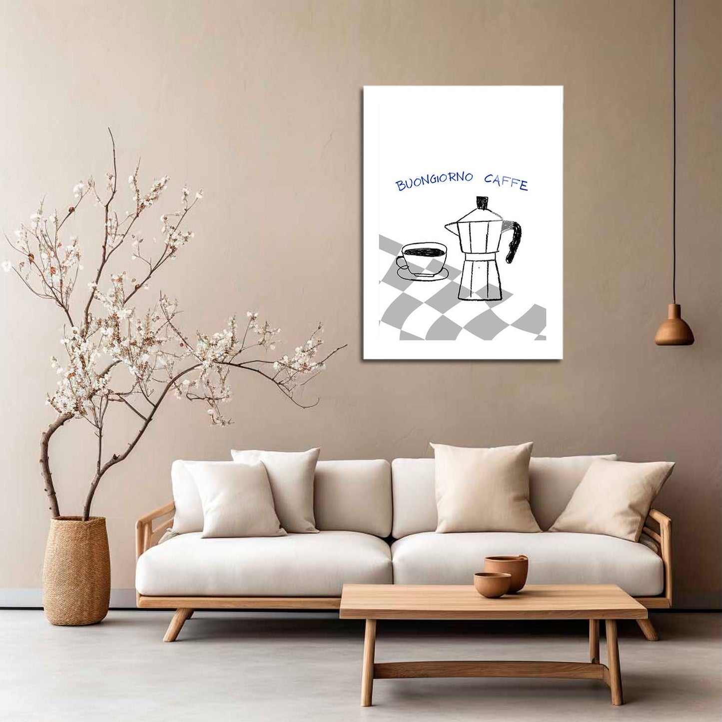 Wes Co Gallery Metal Poster Italian Coffee Charm 5" x 7" Home Goods - Coffee White border only Metal Art Print