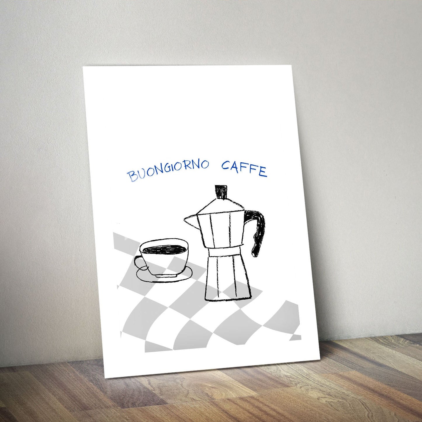 Wes Co Gallery Metal Poster Italian Coffee Charm 11" x 14" Home Goods - Coffee White border only Metal Art Print