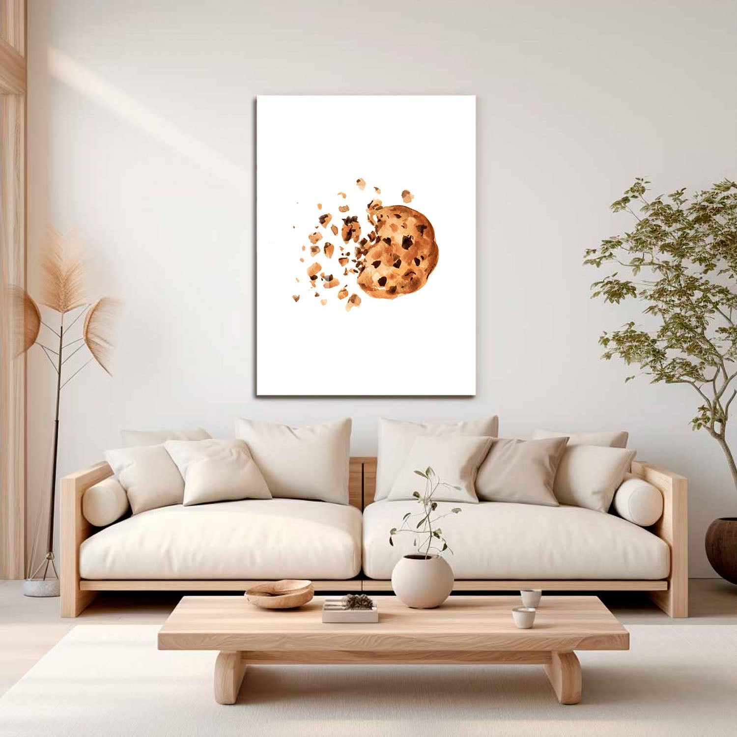 Wes Co Gallery Metal Poster Chocolate Chip Crumble 16" x 24" Home Goods - Coffee White border only Metal Art Print