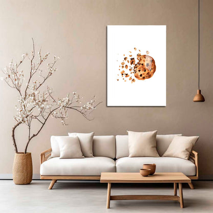 Wes Co Gallery Metal Poster Chocolate Chip Crumble 5" x 7" Home Goods - Coffee White border only Metal Art Print