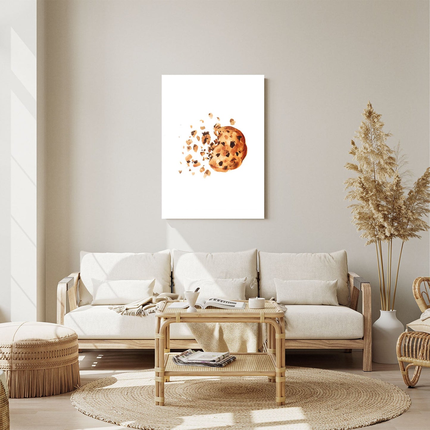 Wes Co Gallery Metal Poster Chocolate Chip Crumble 11" x 14" Home Goods - Coffee White border only Metal Art Print