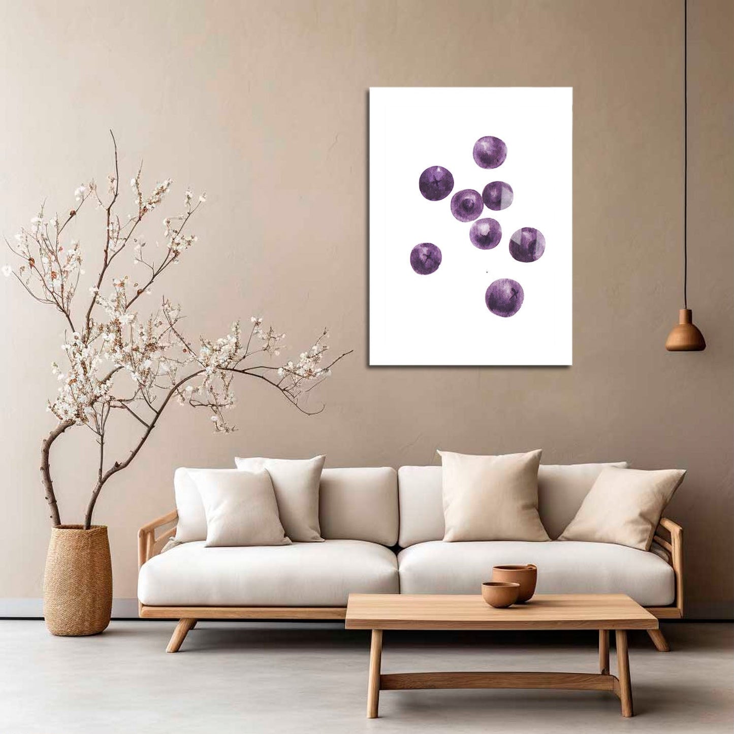 Wes Co Gallery Metal Poster Juicy Blueberry Bliss 5" x 7" Home Goods - Coffee White border only Metal Art Print