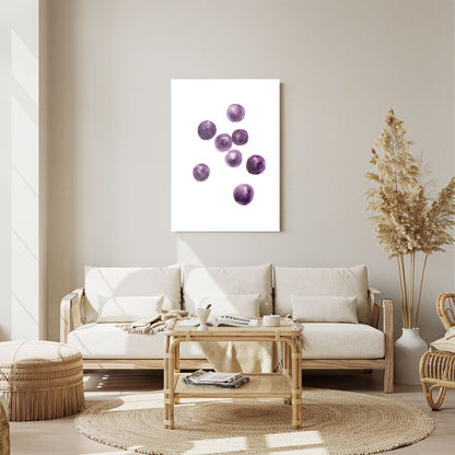 Wes Co Gallery Metal Poster Juicy Blueberry Bliss 11" x 14" Home Goods - Coffee White border only Metal Art Print