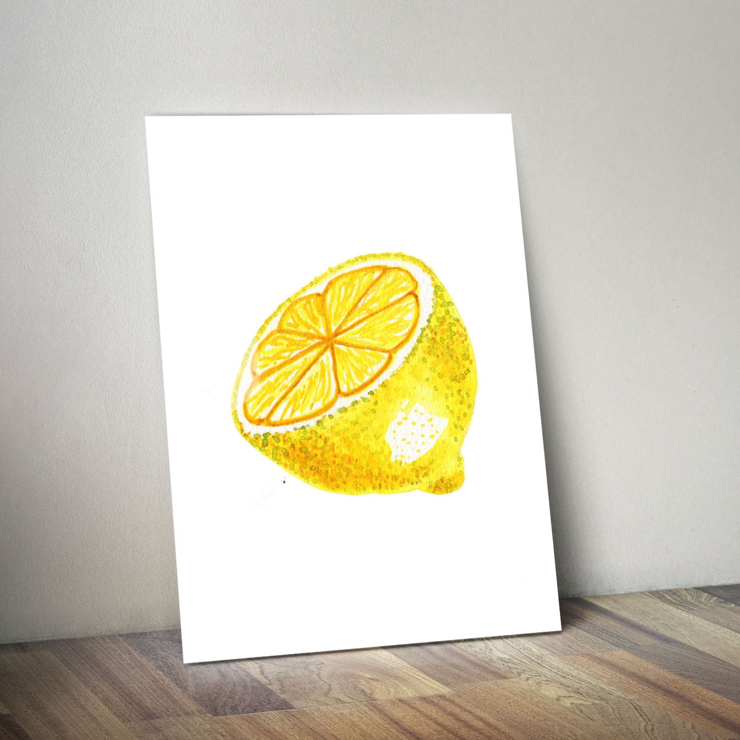 Wes Co Gallery Metal Poster Golden Lemon Delight 11" x 14" Home Goods - Coffee White border only Metal Art Print