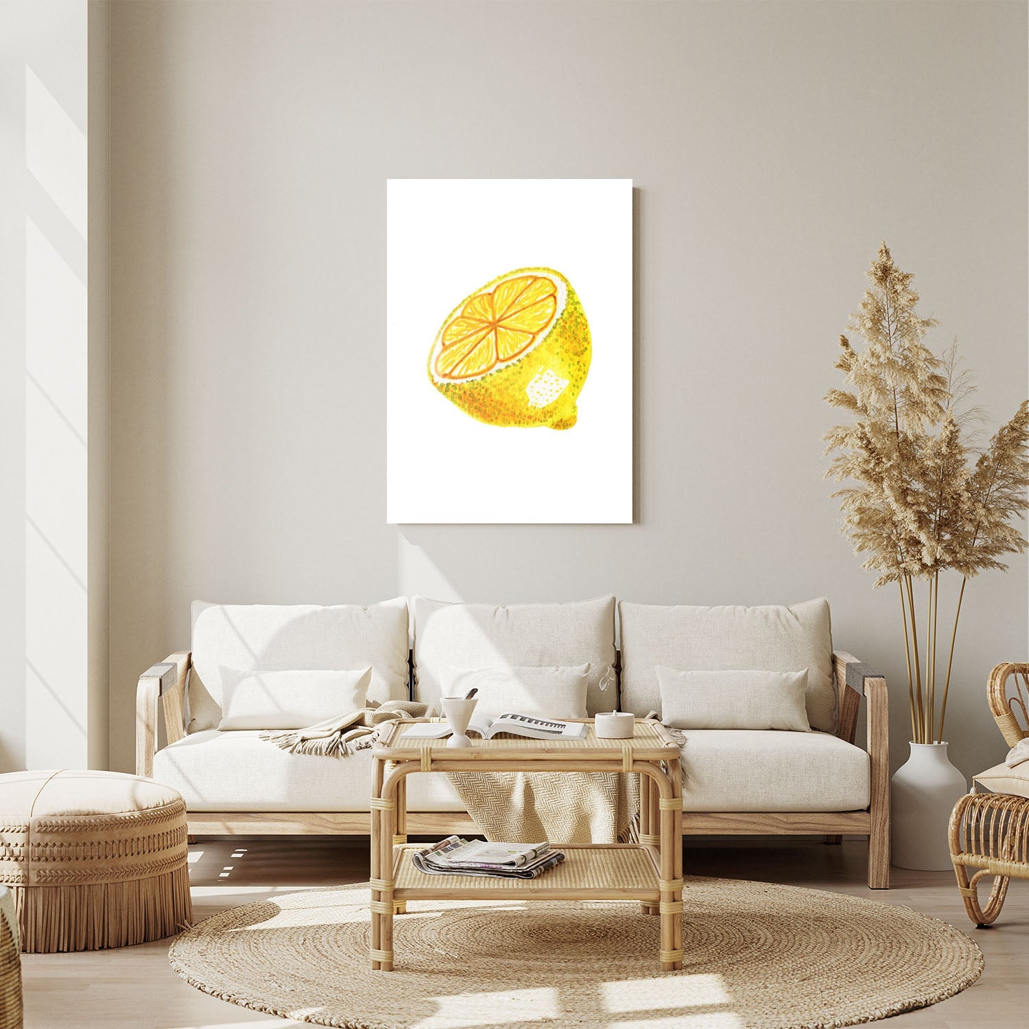 Wes Co Gallery Metal Poster Golden Lemon Delight 11" x 14" Home Goods - Coffee White border only Metal Art Print