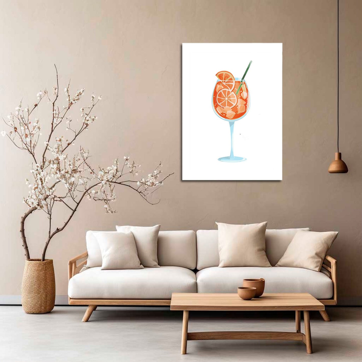 Wes Co Gallery Metal Poster Orange Infusion in a Glass 5" x 7" Home Goods - Coffee White border only Metal Art Print