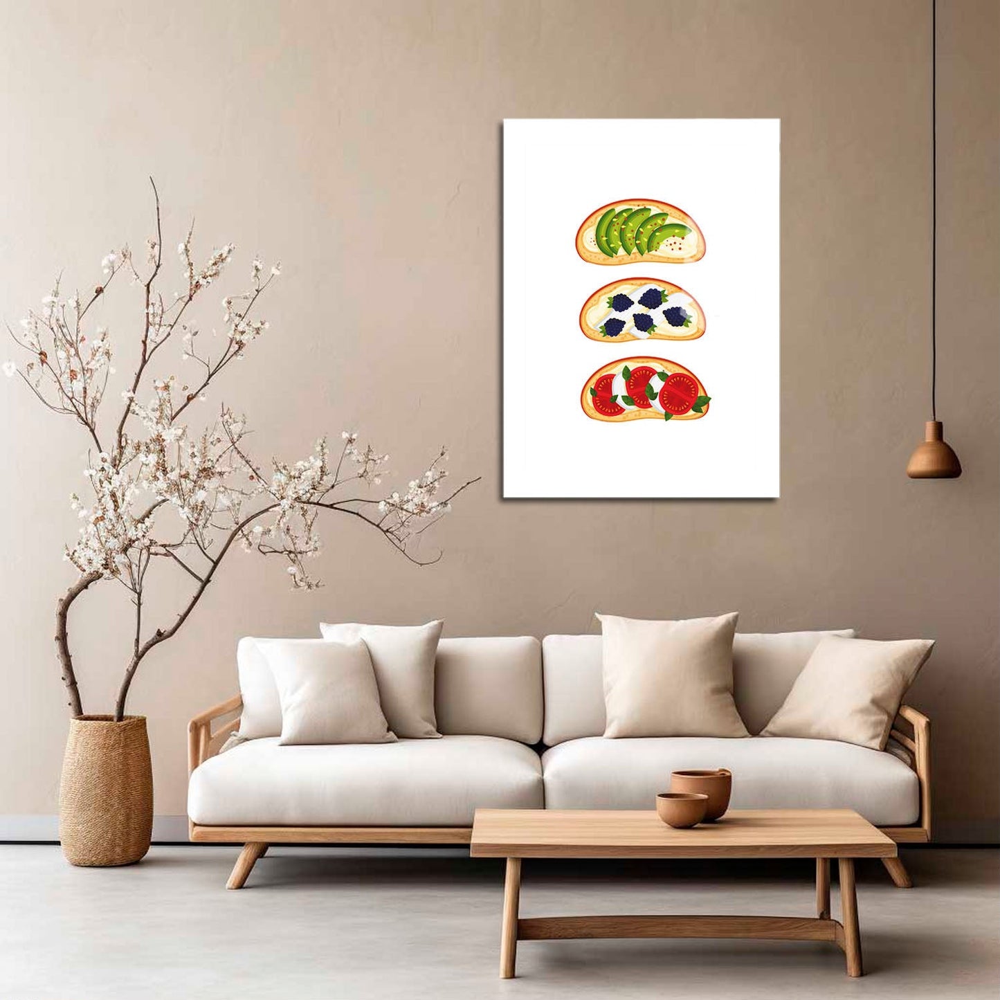 Wes Co Gallery Metal Poster Gourmet Toast Trio 5" x 7" Home Goods - Coffee White border only Metal Art Print