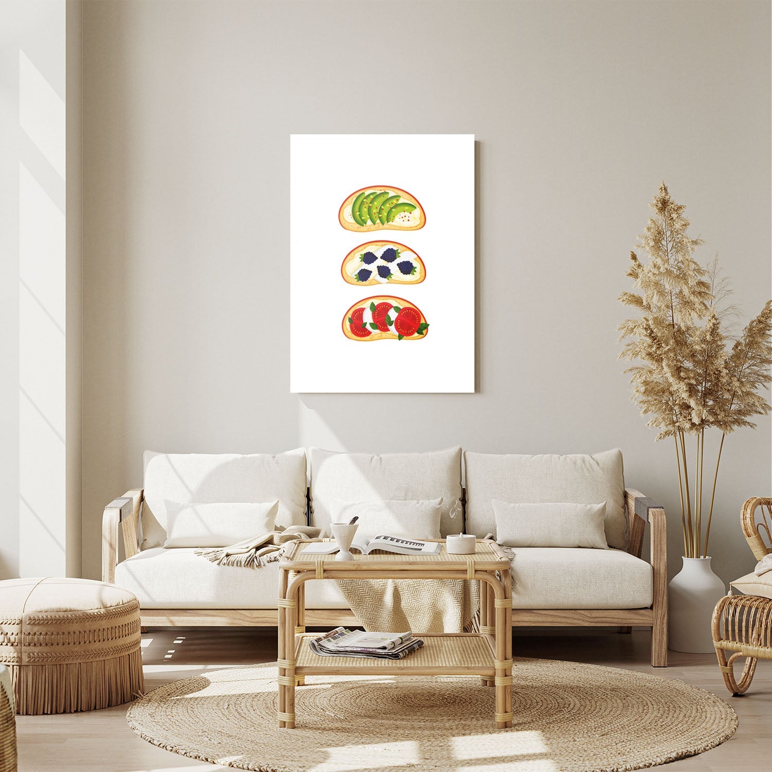 Wes Co Gallery Metal Poster Gourmet Toast Trio 11" x 14" Home Goods - Coffee White border only Metal Art Print