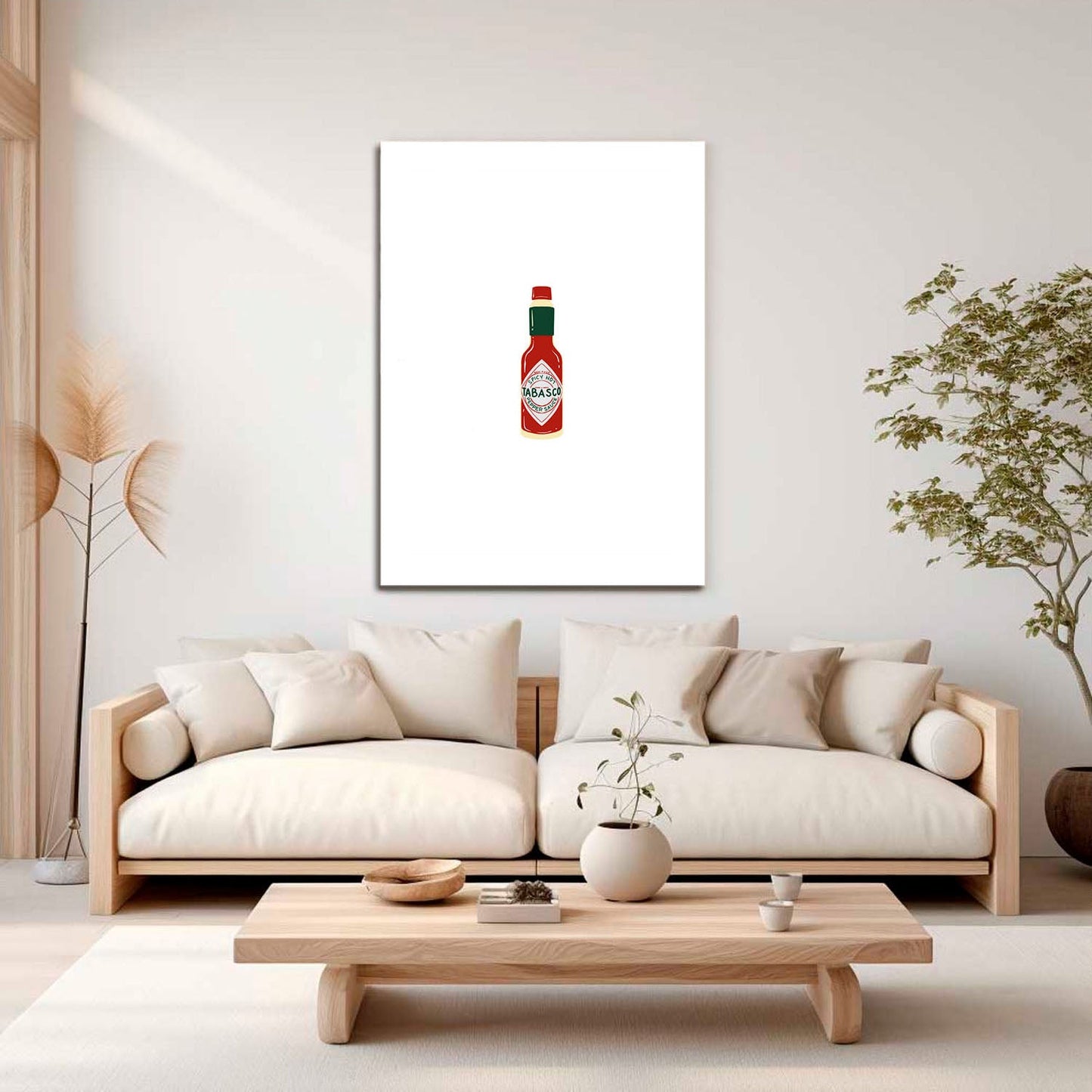 Wes Co Gallery Metal Poster Classic Tabasco Sauce 16" x 24" Home Goods - Coffee White border only Metal Art Print