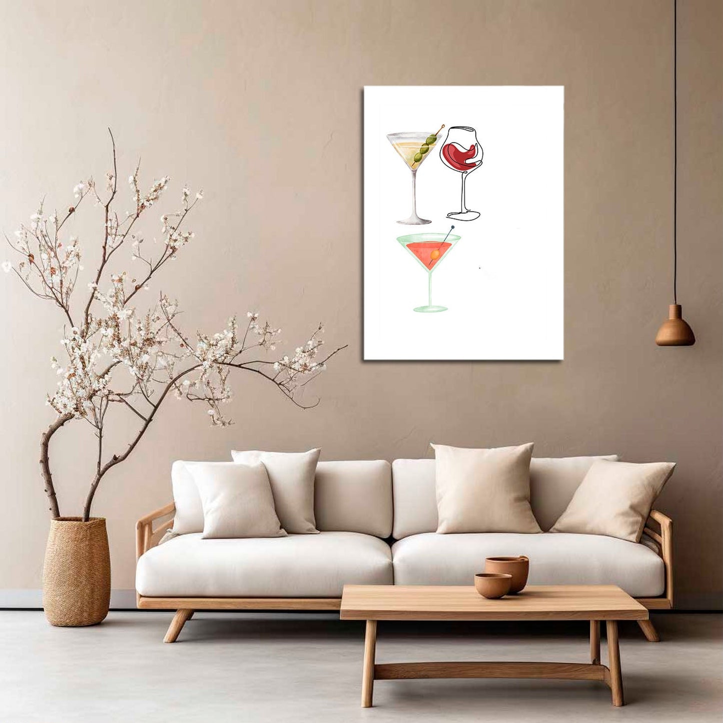 Wes Co Gallery Metal Poster Martini Elegance 5" x 7" Home Goods - Coffee White border only Metal Art Print