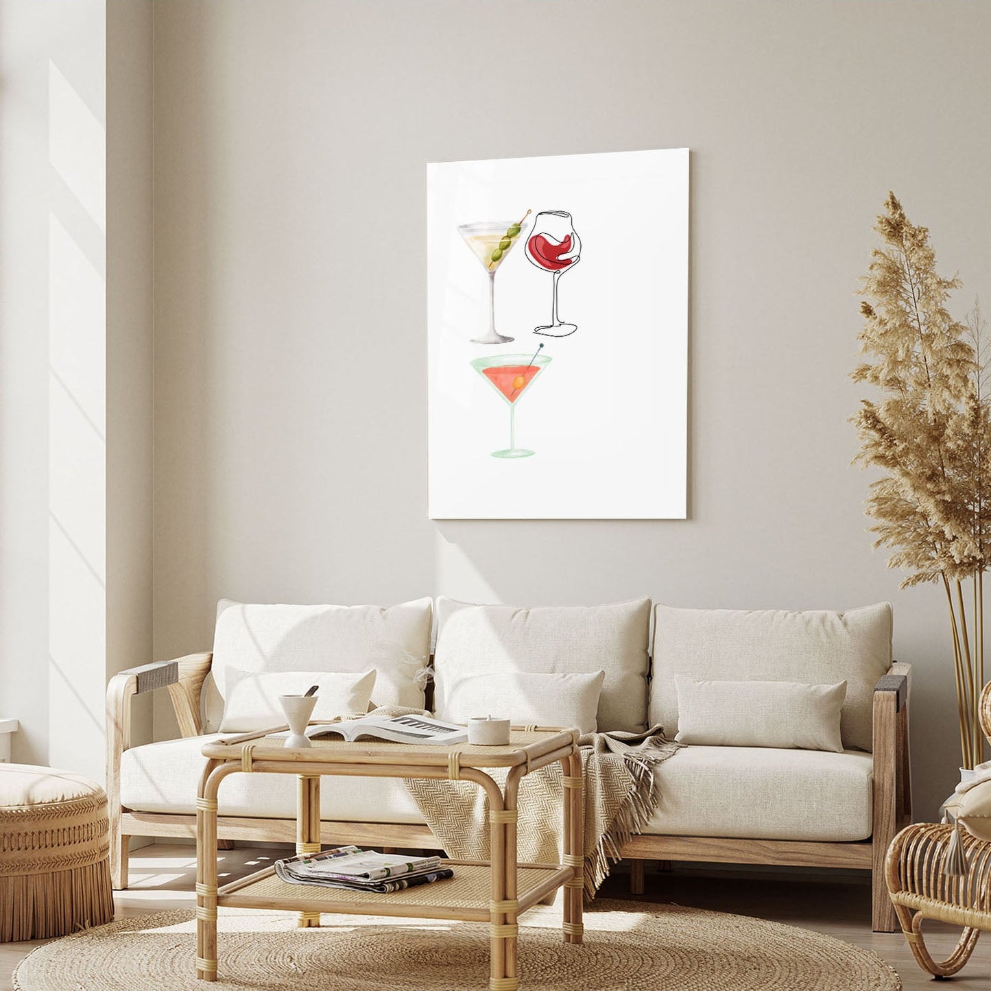 Wes Co Gallery Metal Poster Martini Elegance 5" x 7" Home Goods - Coffee White border only Metal Art Print