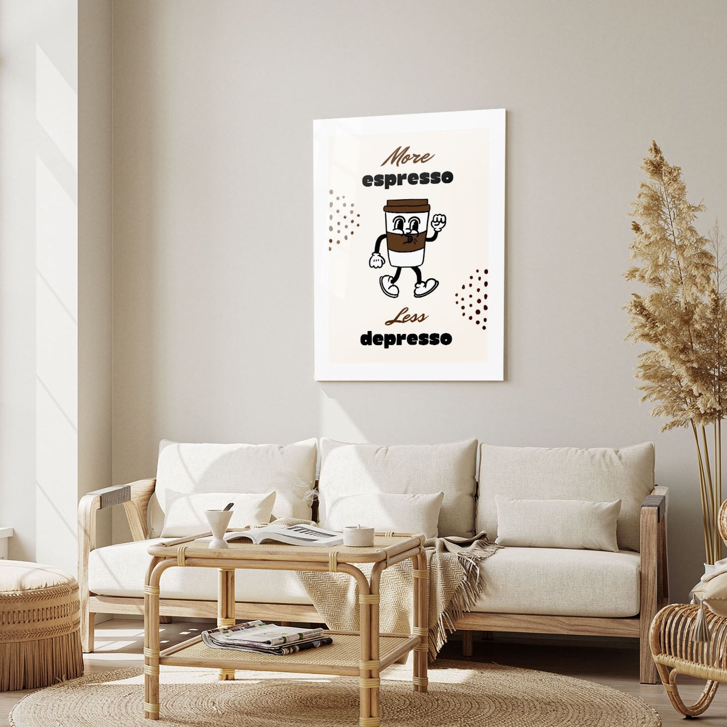 Wes Co Gallery Metal Poster Espresso Energy 5" x 7" Home Goods - Coffee White border only Metal Art Print