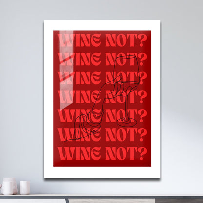 Wes Co Gallery Metal Poster Wine Notr 11" x 17" Home Goods - Coffee White border only Metal Art Print