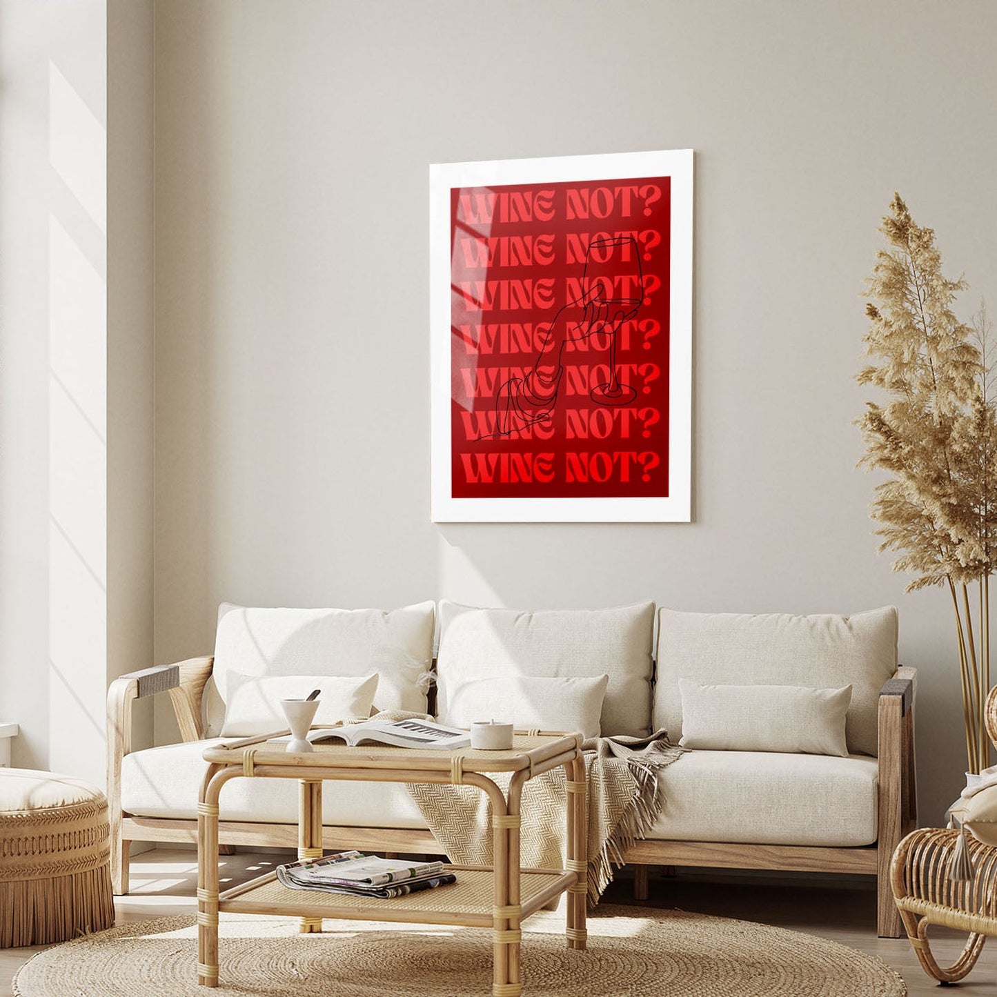 Wes Co Gallery Metal Poster Wine Notr 5" x 7" Home Goods - Coffee White border only Metal Art Print