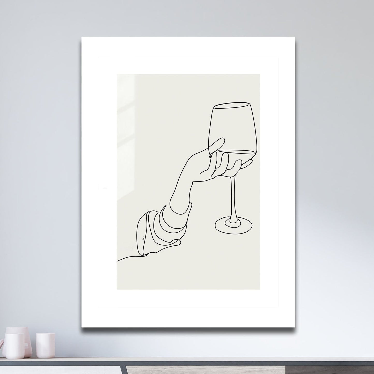 Wes Co Gallery Metal Poster Wine Elegance 11" x 17" Home Goods - Coffee White border only Metal Art Print