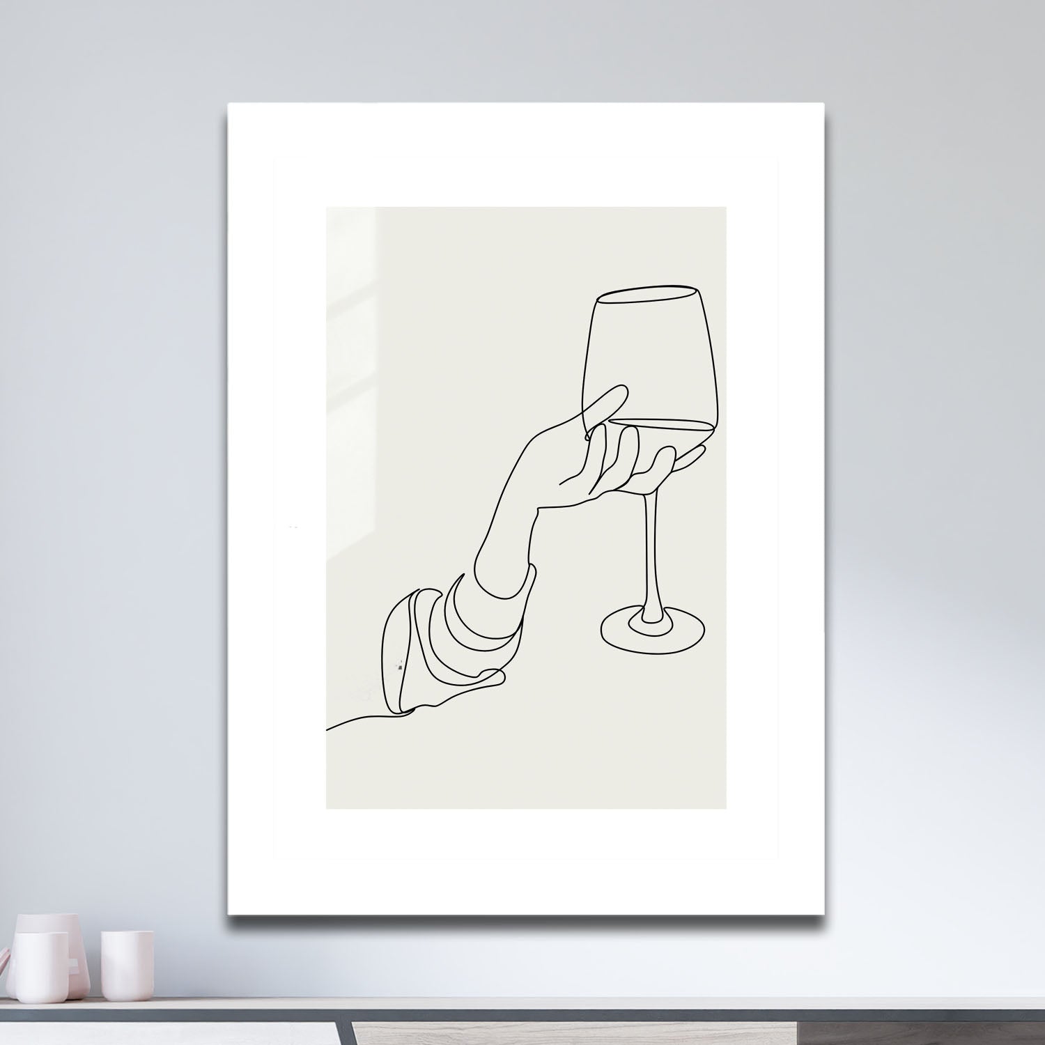 Wes Co Gallery Metal Poster Wine Elegance 11" x 17" Home Goods - Coffee White border only Metal Art Print