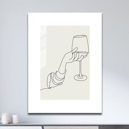 Wes Co Gallery Metal Poster Wine Elegance 11" x 17" Home Goods - Coffee White border only Metal Art Print