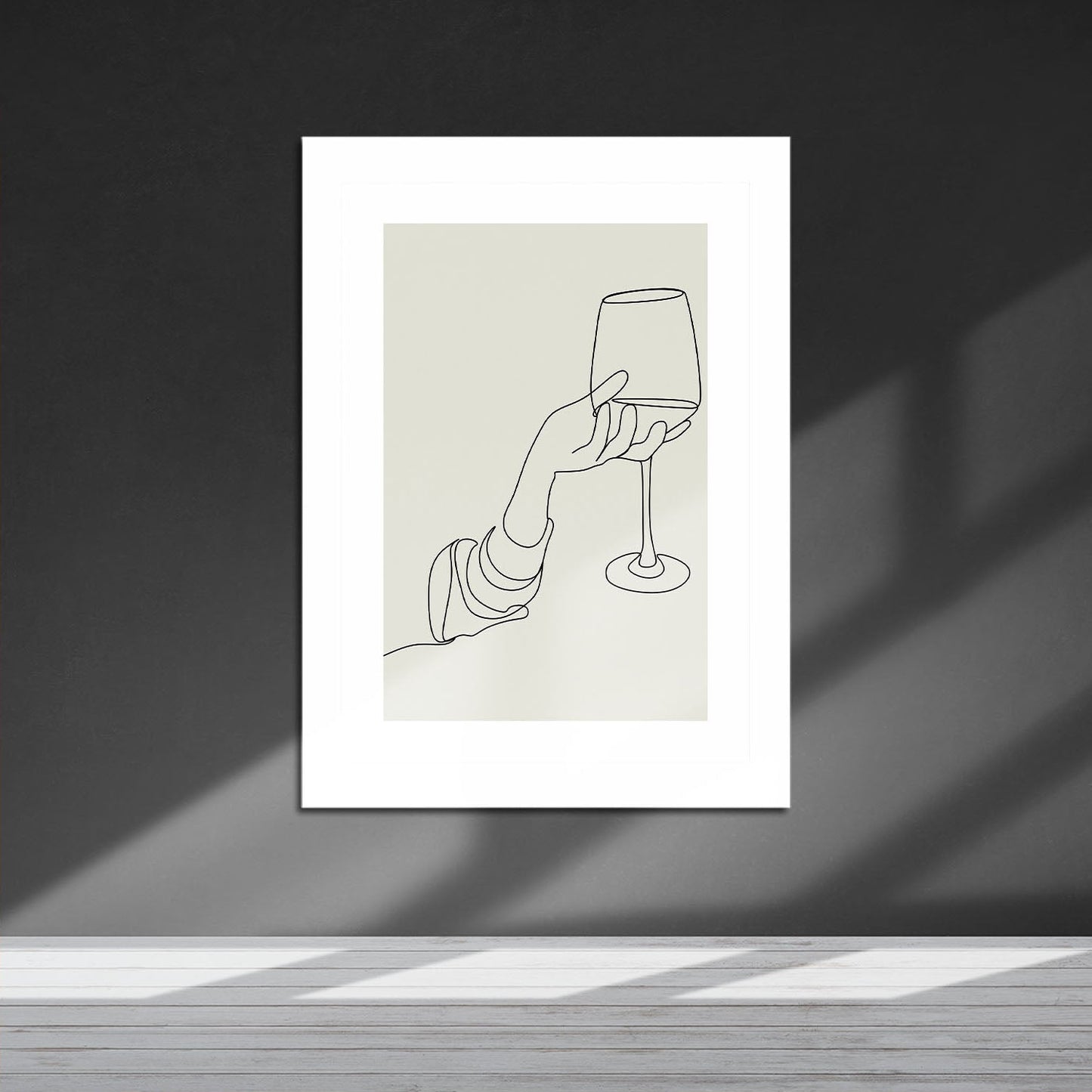 Wes Co Gallery Metal Poster Wine Elegance 16" x 24" Home Goods - Coffee White border only Metal Art Print